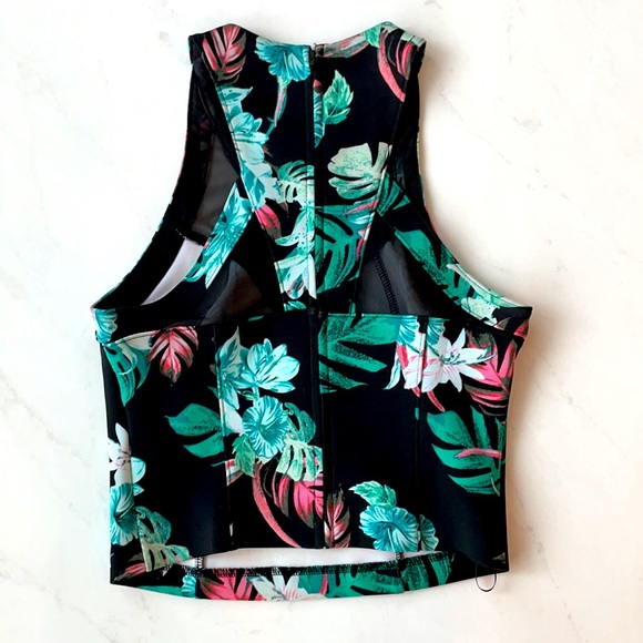 Green and Pink Guess Crop Top - Picture 2 of 5